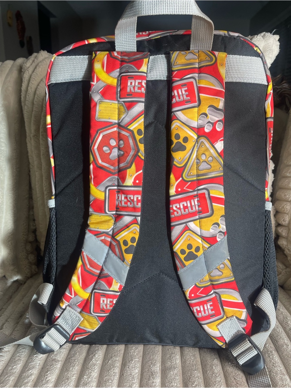 Paw Patrol Kids Backpack with Red Blue Yellow Accents - Picture 5 of 9